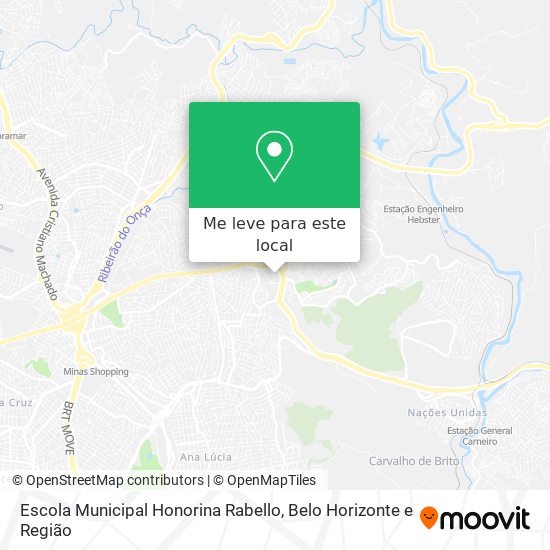 Escola Municipal Honorina Rabello mapa