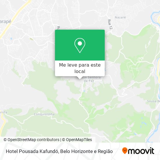 Hotel Pousada Kafundó mapa