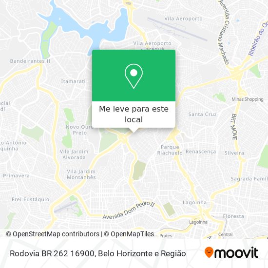 Rodovia BR 262 16900 mapa