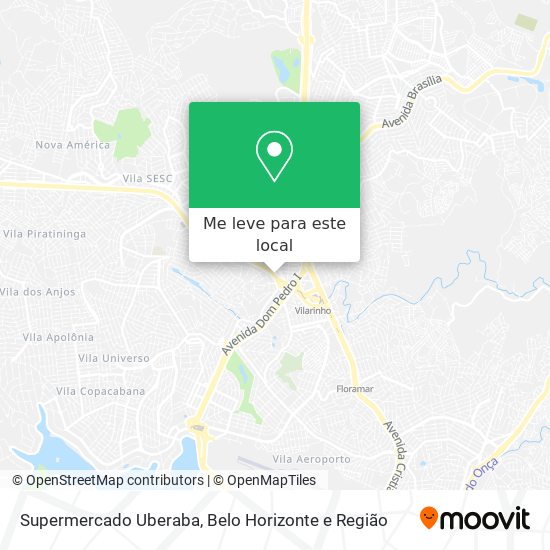 Supermercado Uberaba mapa