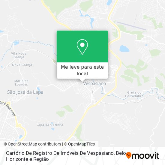 Cartório De Registro De Imóveis De Vespasiano mapa