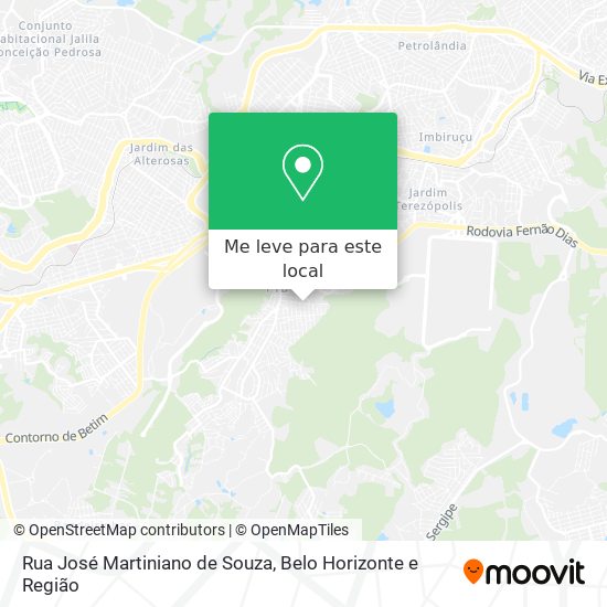 Rua José Martiniano de Souza mapa
