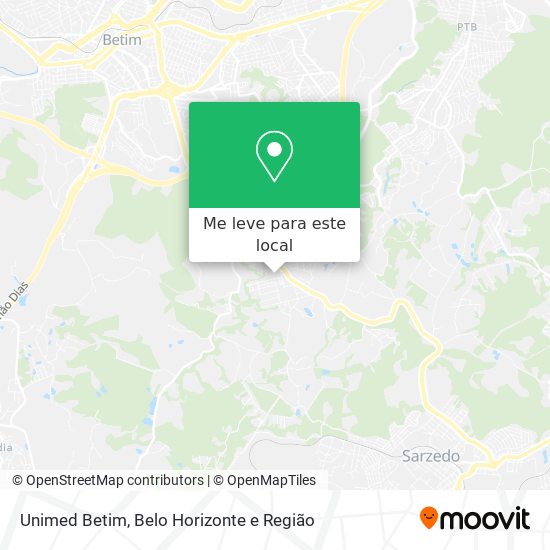 Unimed Betim mapa