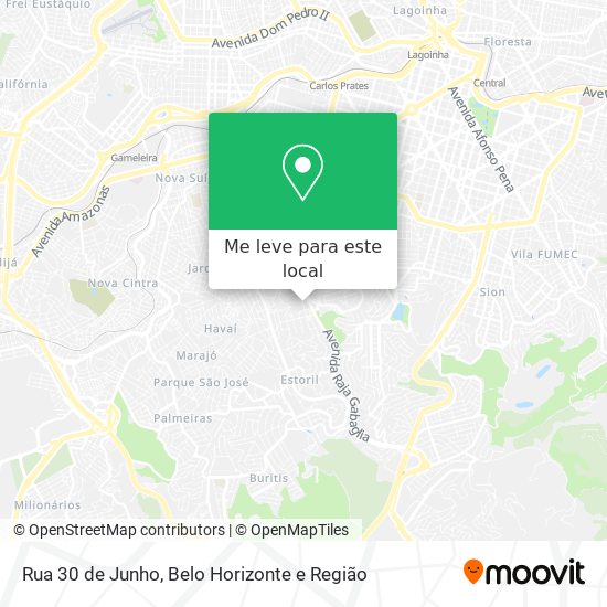 Rua 30 de Junho mapa