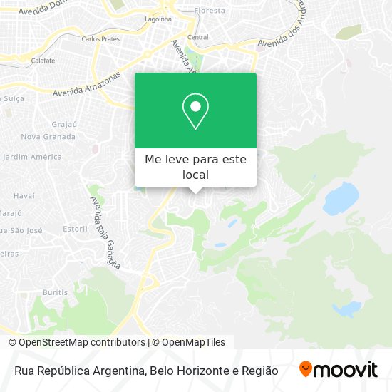 Rua República Argentina mapa