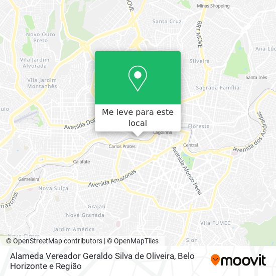 Alameda Vereador Geraldo Silva de Oliveira mapa