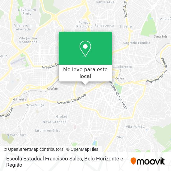 Escola Estadual Francisco Sales mapa