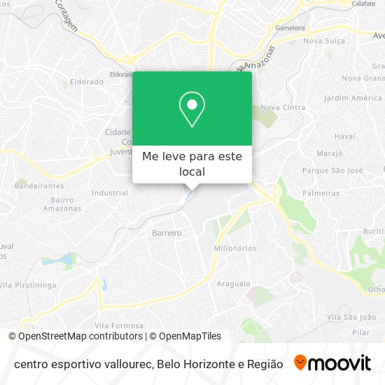 centro esportivo vallourec mapa