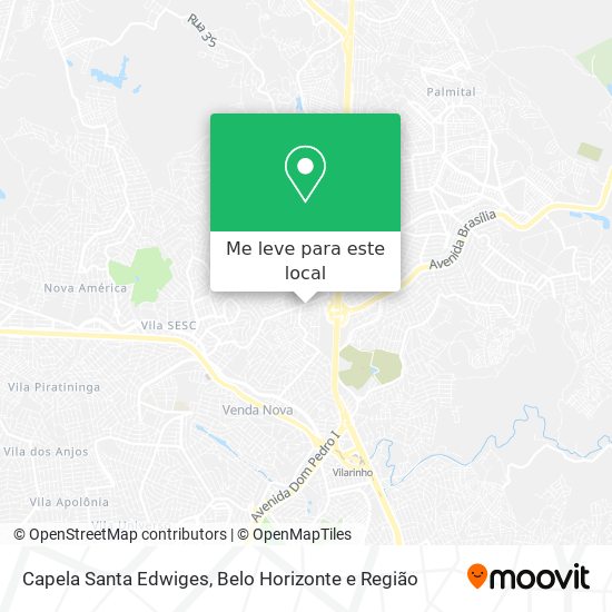 Capela Santa Edwiges mapa
