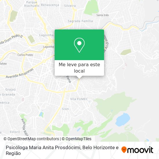 Psicóloga Maria Anita Prosdócimi mapa