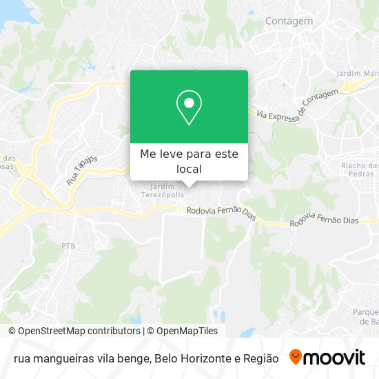 rua mangueiras vila benge mapa