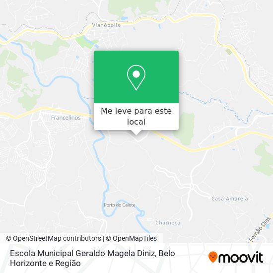 Escola Municipal Geraldo	Magela Diniz mapa