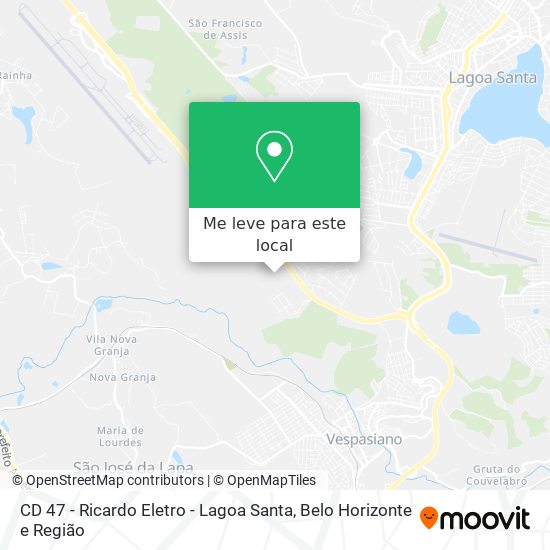 CD 47 - Ricardo Eletro - Lagoa Santa mapa