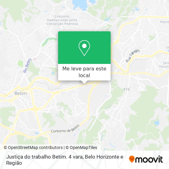 Justiça do trabalho Betim. 4 vara mapa