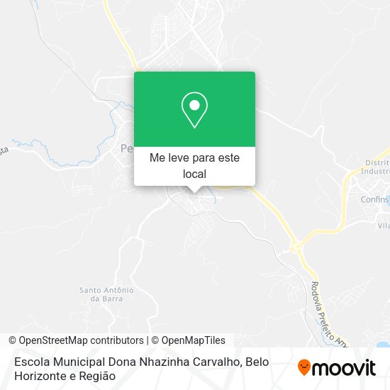 Escola Municipal Dona Nhazinha Carvalho mapa