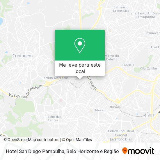 Hotel San Diego Pampulha mapa