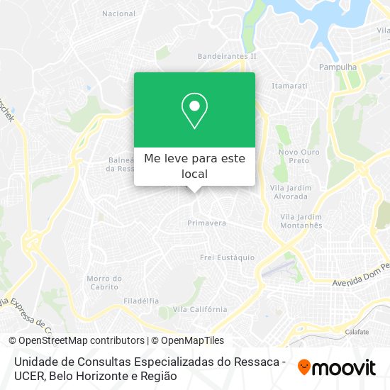 Unidade de Consultas Especializadas do Ressaca - UCER mapa