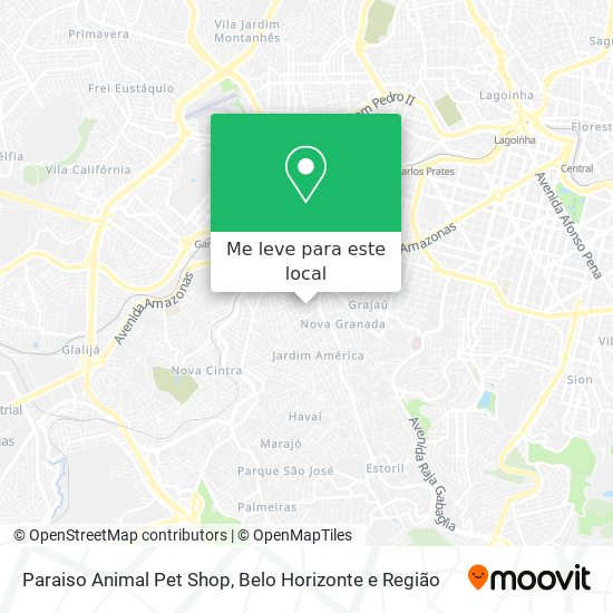Paraiso Animal Pet Shop mapa