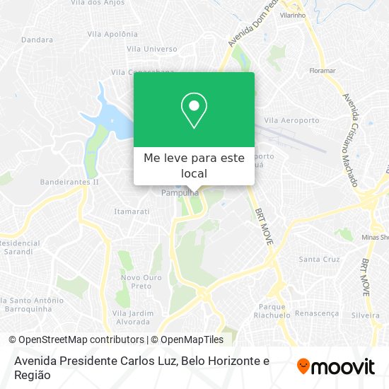 Avenida Presidente Carlos Luz mapa