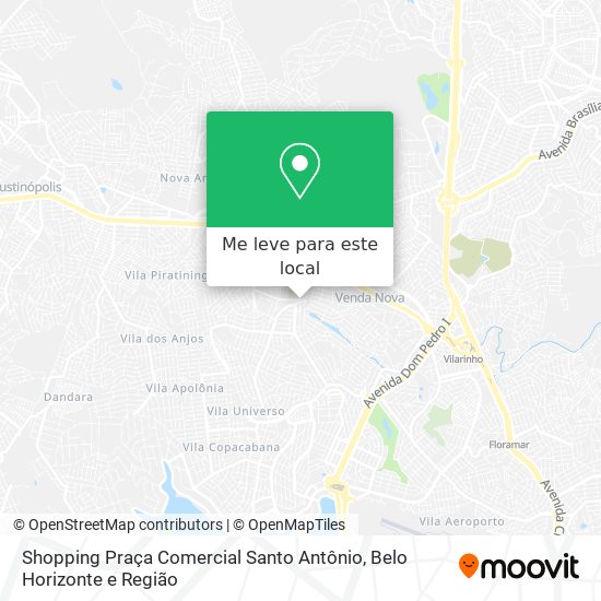 Shopping Praça Comercial Santo Antônio mapa