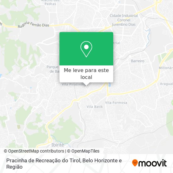 Pracinha de Recreação do Tirol mapa