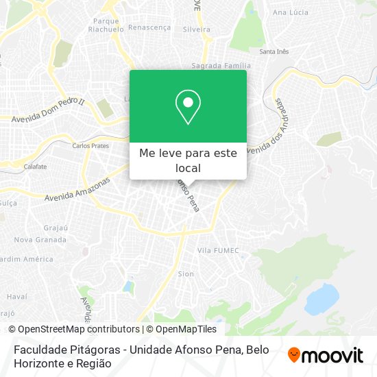 Faculdade Pitágoras - Unidade Afonso Pena mapa