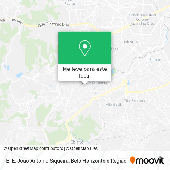 E. E. João Antônio Siqueira mapa