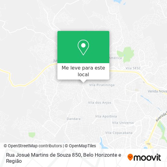 Rua Josué Martins de Souza 850 mapa
