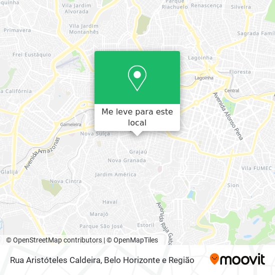 Rua Aristóteles Caldeira mapa