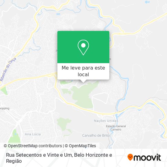 Rua Setecentos e Vinte e Um mapa