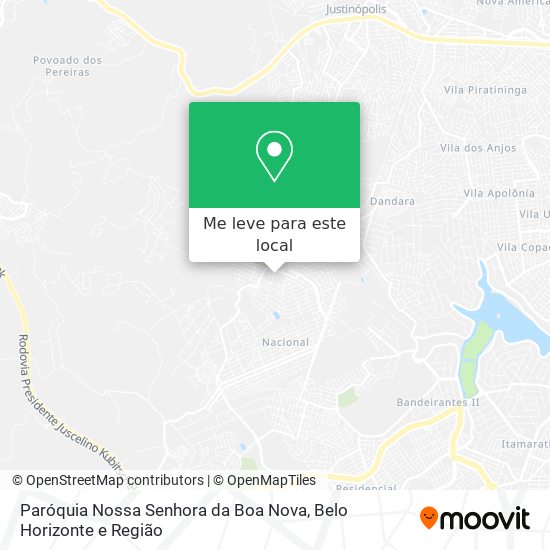 Paróquia Nossa Senhora da Boa Nova mapa