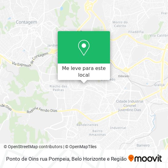 Ponto de Oins rua Pompeia mapa