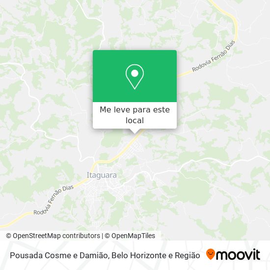 Pousada Cosme e Damião mapa