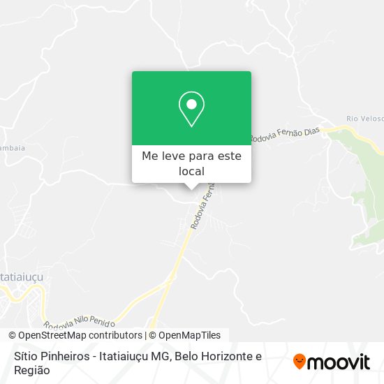 Sítio Pinheiros - Itatiaiuçu MG mapa