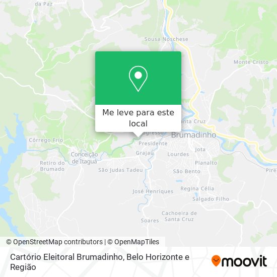 Cartório Eleitoral Brumadinho mapa