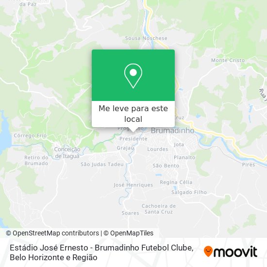 Estádio José Ernesto - Brumadinho Futebol Clube mapa