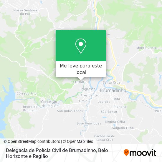 Delegacia de Polícia Civil de Brumadinho mapa