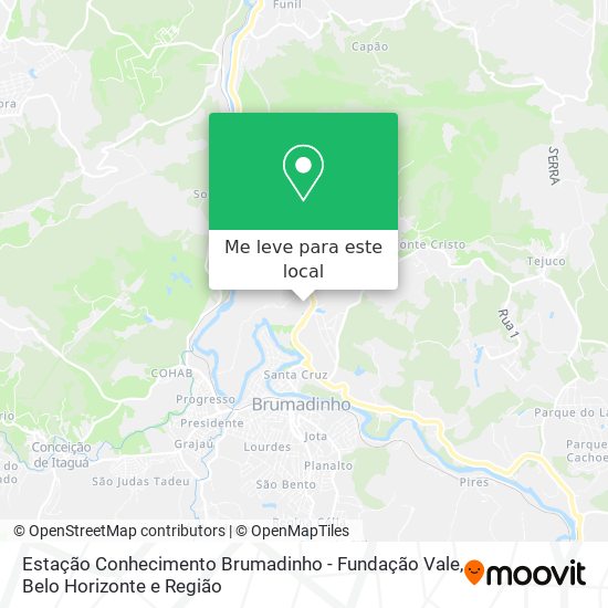 Estação Conhecimento Brumadinho - Fundação Vale mapa
