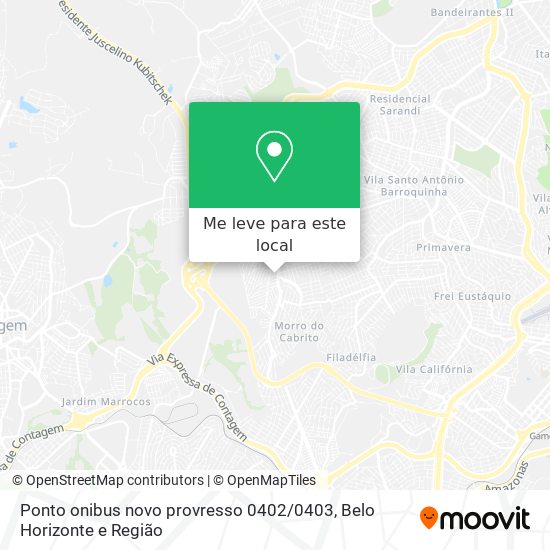 Ponto onibus novo provresso 0402 / 0403 mapa