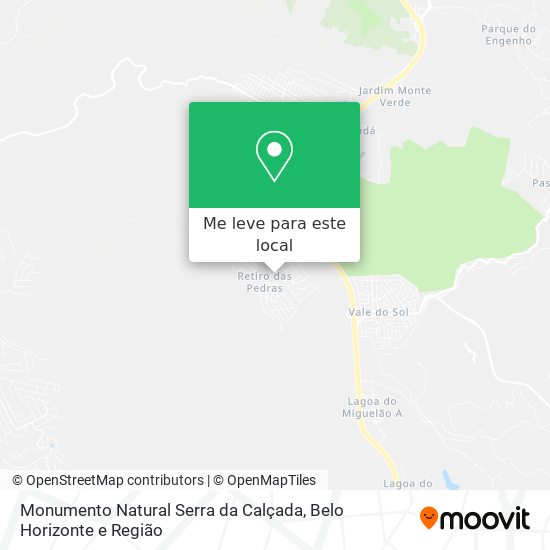 Monumento Natural Serra da Calçada mapa