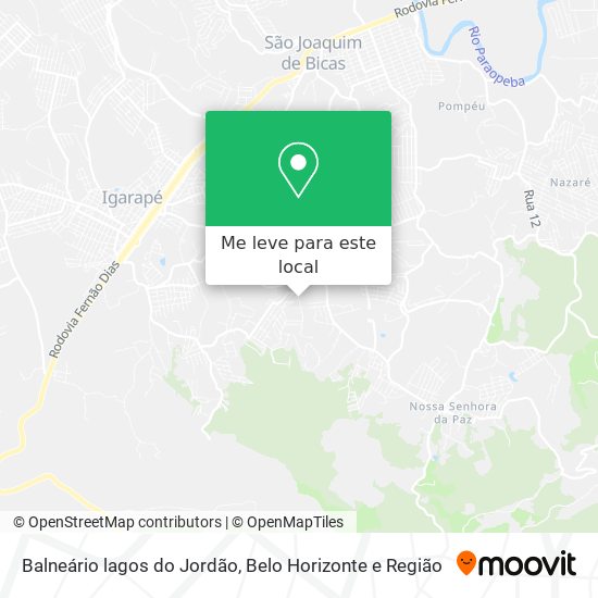 Balneário lagos do Jordão mapa