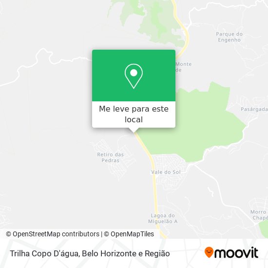 Trilha Copo D'água mapa