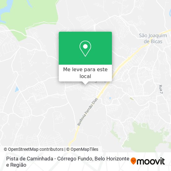 Pista de Caminhada - Córrego Fundo mapa