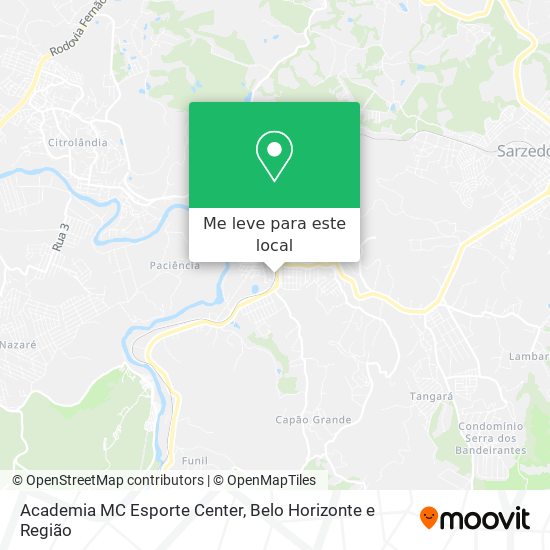Academia MC Esporte Center mapa