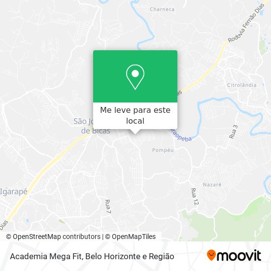 Academia Mega Fit mapa