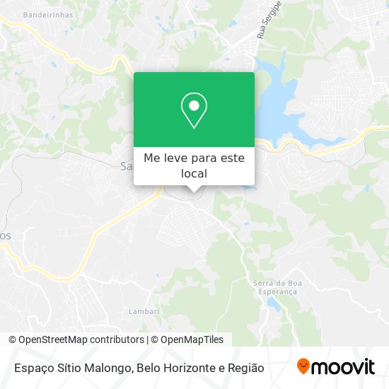 Espaço Sítio Malongo mapa