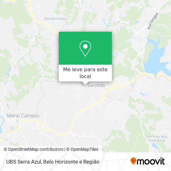 UBS Serra Azul mapa