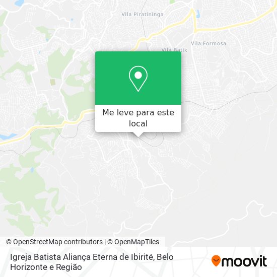 Igreja Batista Aliança Eterna de Ibirité mapa