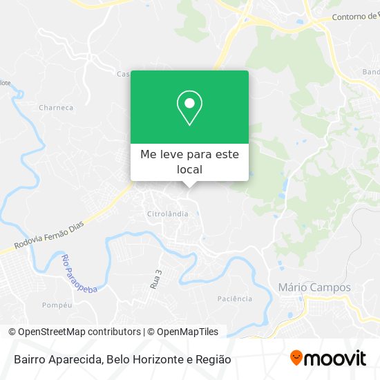Bairro Aparecida mapa