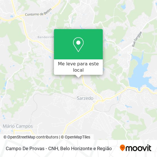 Campo De Provas - CNH mapa